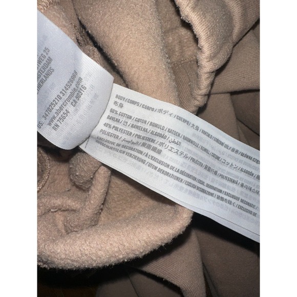 Hollister Jogger Pants Men's S Beige Fleece Lined Ultra High Rise Tapered Leg - Picture 6 of 6